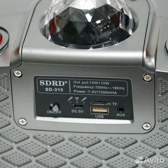 Колонка караоке с 2 микрофонами sdrd SD-315