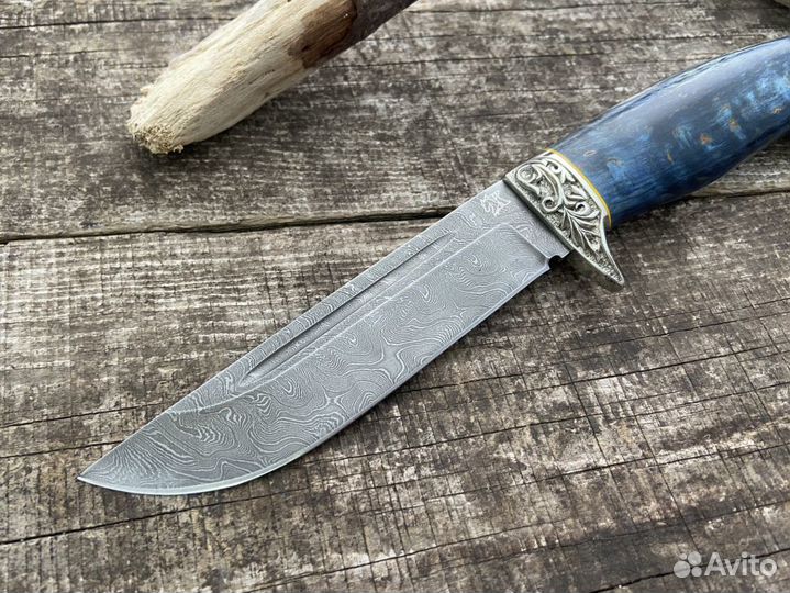 Универсальный нож из дамасской стали