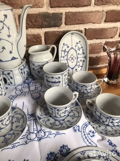 Сервиз луковый узор, индийский узор Германия 27 пр