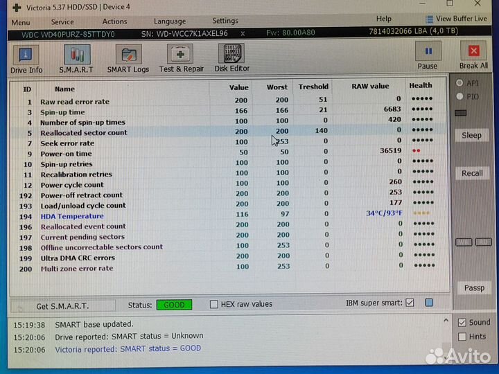 Продам HDD WD40purz