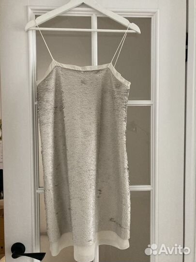 Платье в паетках mango xxs