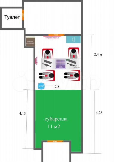 Торговая площадь, 11 м²