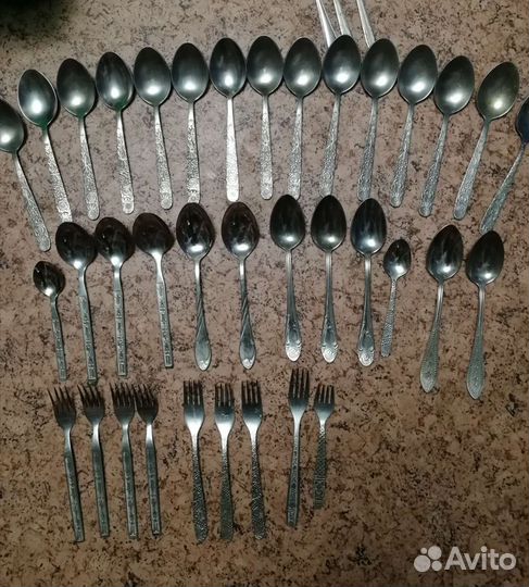 Ложки, вилки, ножи СССР, хрусталь
