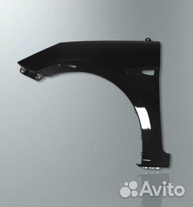 Крыло левое черное Hyundai solaris 11-17