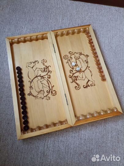 Нарды шашки резные