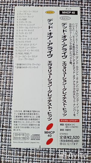 CD Dead Or Alive – Evolution The Hits (Japan 2003)