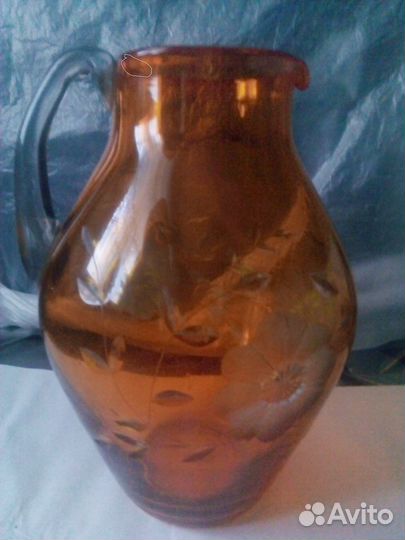 Вазы для фруктов. Цветное стекло СССР