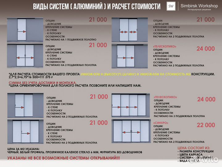 Раздвижные межкомнатные перегородки