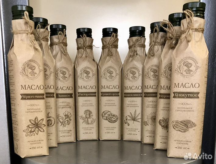 Конопляное масло холодного отжима (сыродавленное)