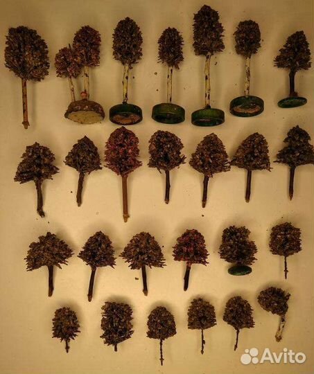 Железная дорога 16мм Лиственные деревья ГДР 26шт