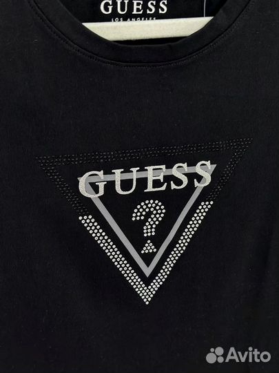 Женская футболка guess черная новая