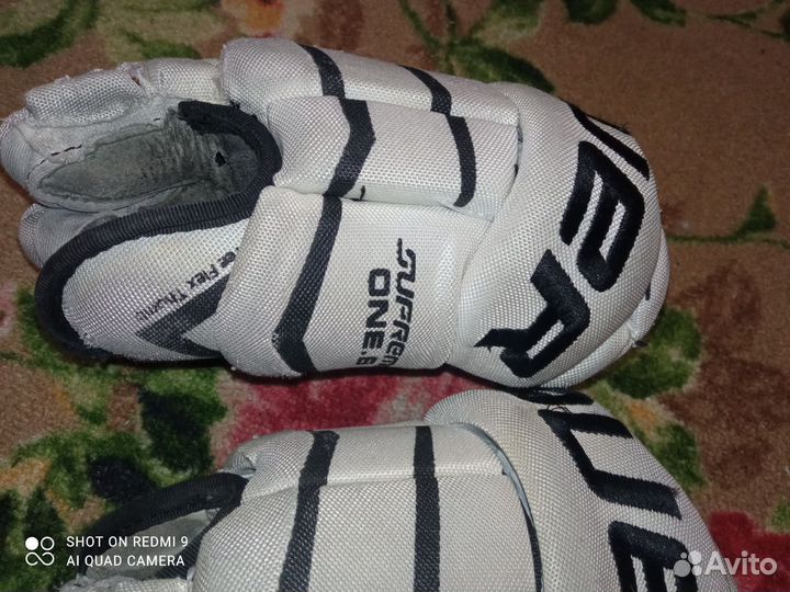 Хоккейные краги детские Bauer, размер 10