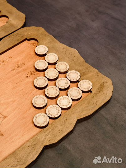 Нарды большие деревянные паук 50 см новые