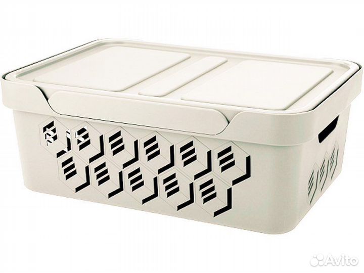 Ящик пластиковый Deluxe 380х276х140 мм, 12л, беж