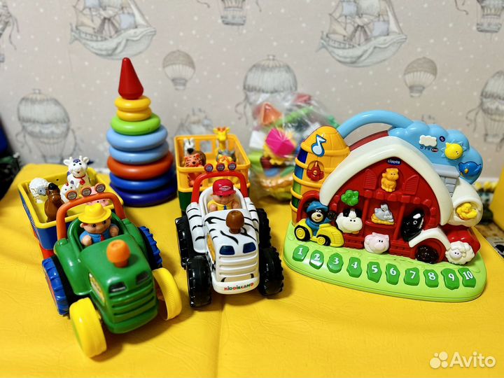 Kiddieland трактор, chicco ферма, цена за всё