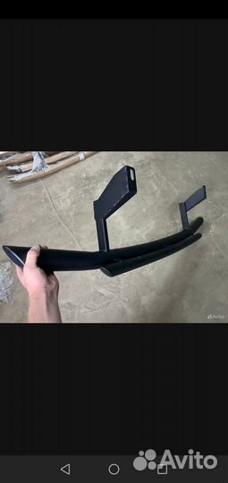 Двойная защита переднего бампера Нива Урбан чёрная