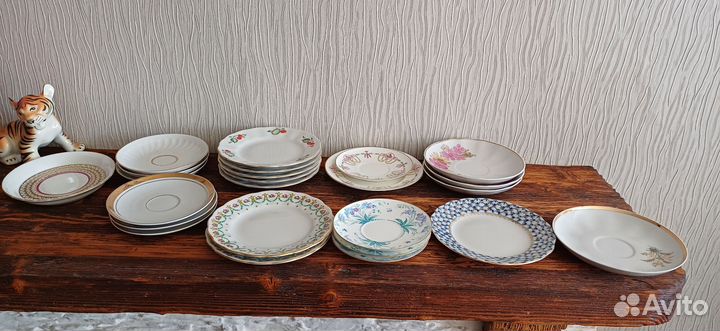 Чайные и кофейные блюдца Дулево, лфз и др