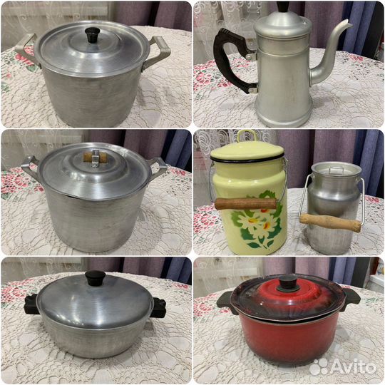 Кастрюли, бидоны, кофейник СССР