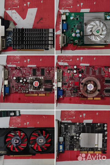 Множество старых видеокарт