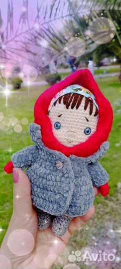 Вязаные игрушки. Кукла. Ручная работа