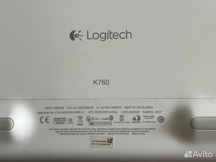 Клавиатура беспроводная Logitech k760