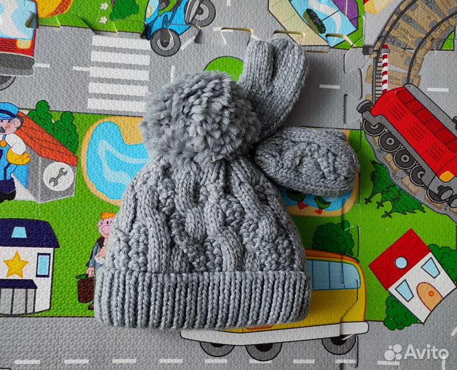 Шапка+варежки (комплект) Next. Новый