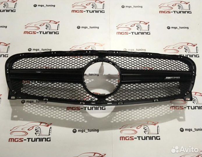 Решетка на Mercedes GLA в стиле AMG 45 Black + амг