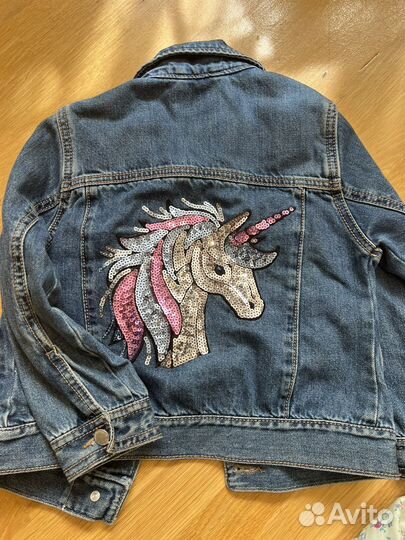 Джинсовая куртка 110 116 для девочек