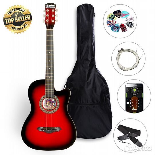 Акустическая гитара Starlord Cobain 38 крас-черн