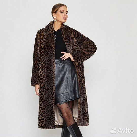 Искусственная шуба леопард