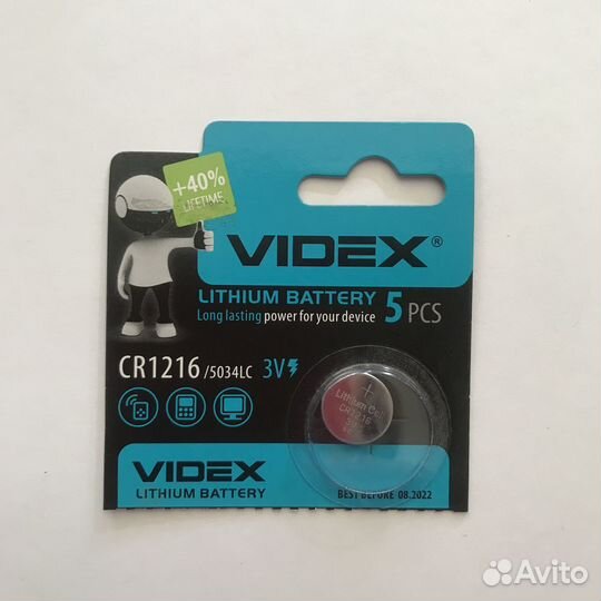 Батарейка CR1216 videx 3V литиевая