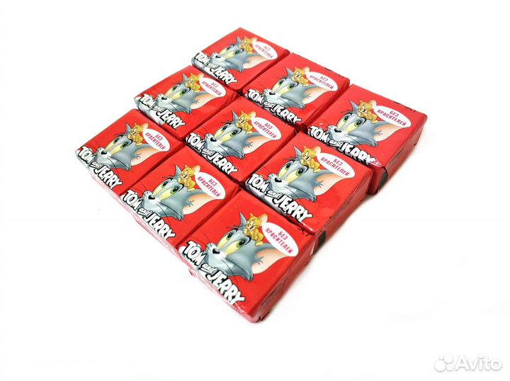 Жевательная конфета Том и Джерри клубника, 40 шт