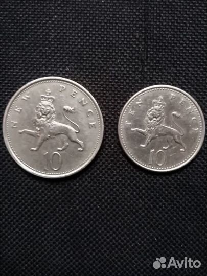 Монеты Великобритании, США