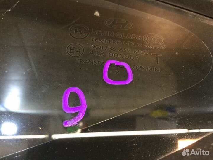 Стекло кузовное заднее левое Hyundai Ix35