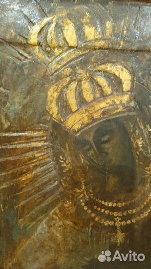 Большая, старая икона Богородицы 47/37