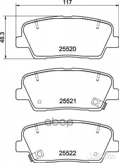Колодки тормозные дисковые зад NP6083 nissh