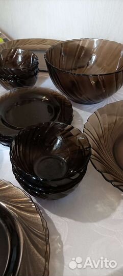 Сервиз Duralex Франция 39 предметов 6 персон