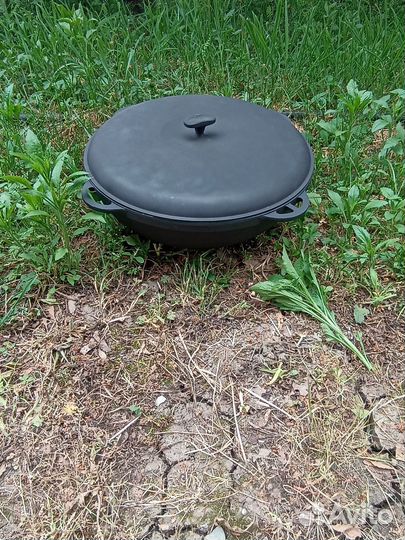 Казан чугунный 17 л, с крышкой.Ситон