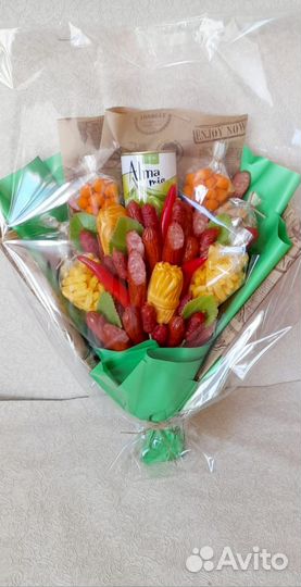Съедобные вкусные букеты для мужчин женщин детей