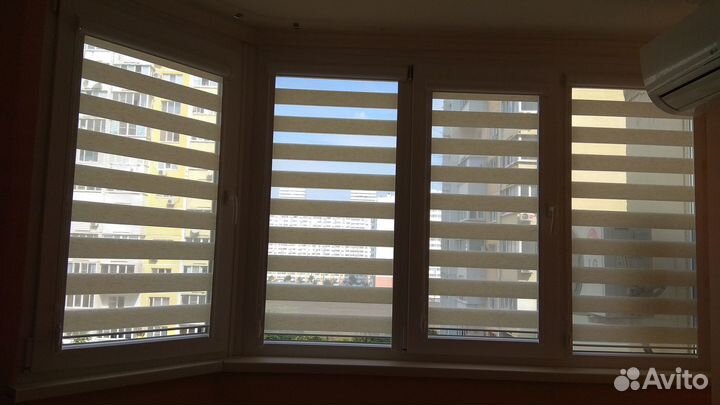 Рулонные шторы зебра дайкири ванильный