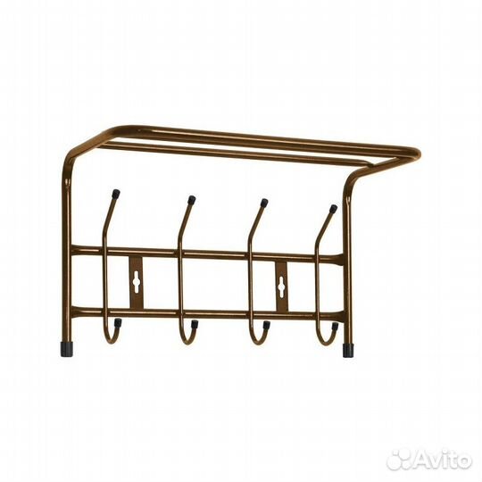 Вешалка настенная с полкой 4 крючка 400*238*268 мм