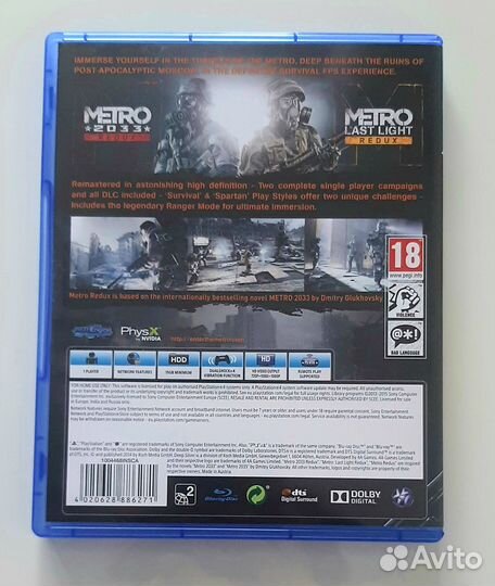 Диск Metro redux ps4