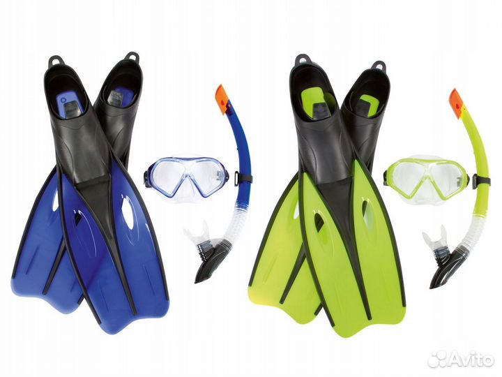 Набор для подводного плавания ласты 25см+маска