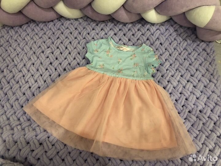 Летние вещи на девочку 3-6 месяцев