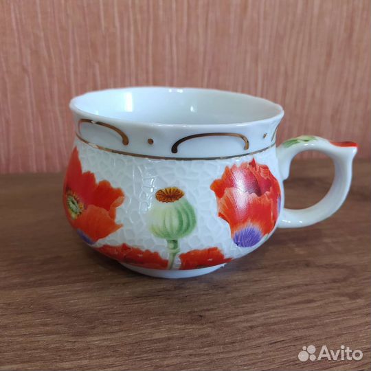 Чайная пара цветы Маки