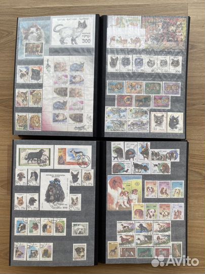 Альбомы Linder 2шт с марками животные
