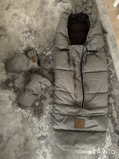 Конверт Mansita для новорожденного с муфтой