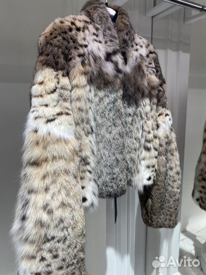 Полушубок из натуральной рыси