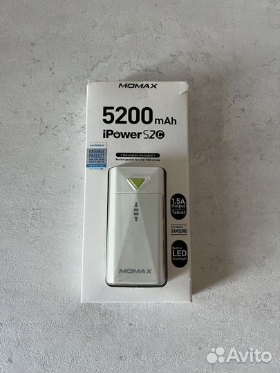 Внешний аккумулятор momax ipowerS2C 5200 mah