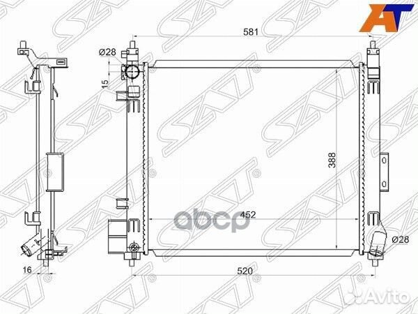 Радиатор Nissan Note 12-16 NS0001-E12-1 Sat